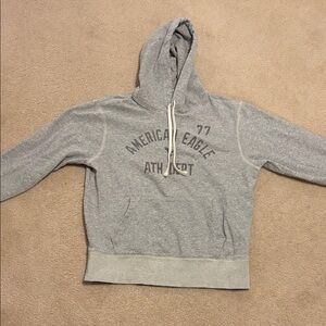 American Eagle Outfitters Super Soft Light Gray Athletic Hoodie